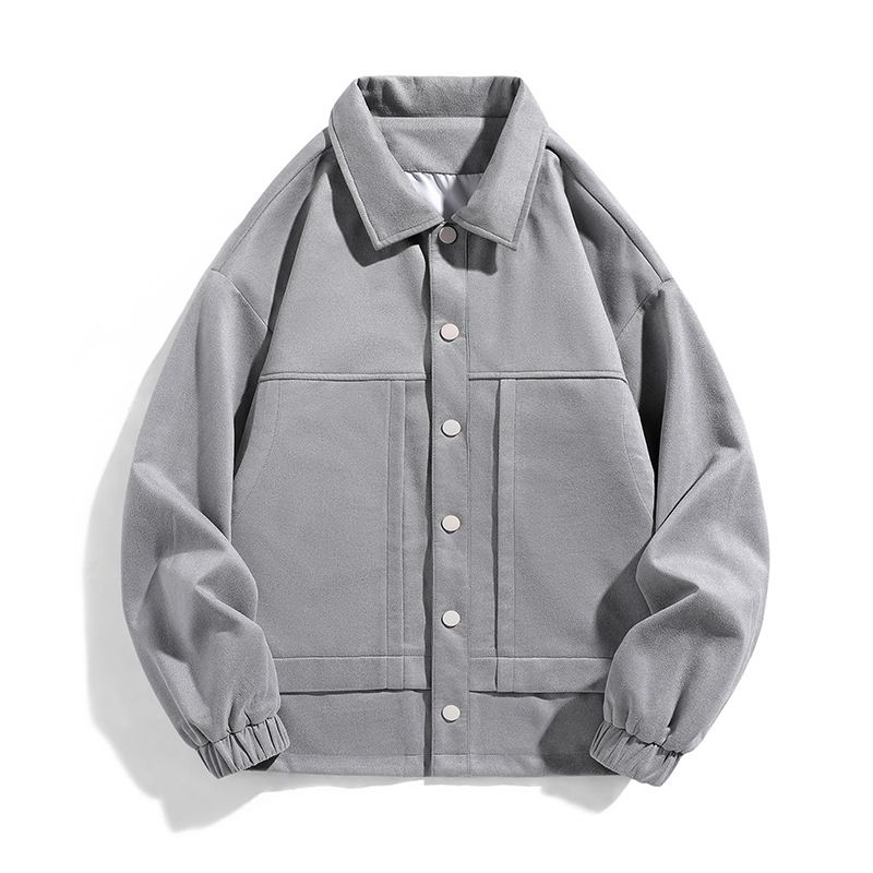 Fashionable Suede Custom Label Zip up Jacket with Stand up Collar Men Sports Jacket Waterproof Jacket Unisex Coats