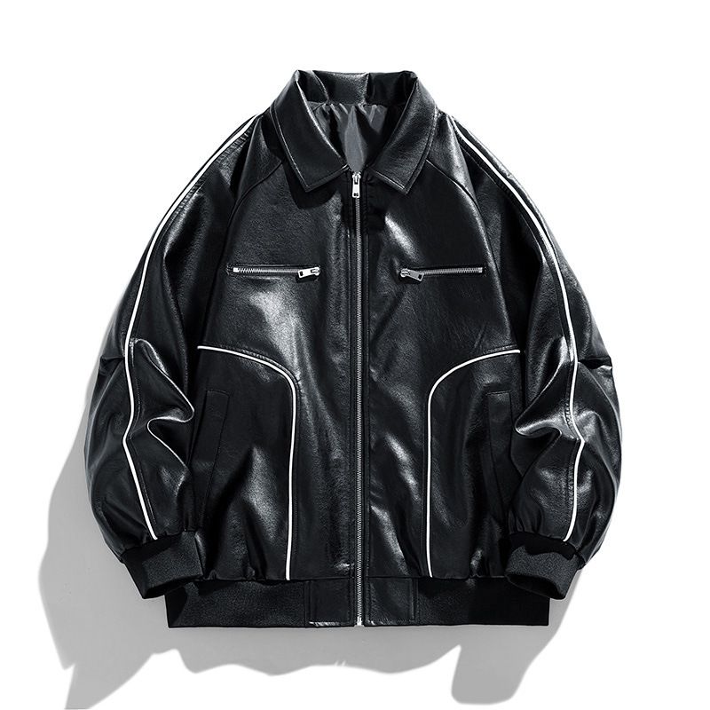 Factory Custom Factory wholesale New arrival unisex high quality bomber leather breathable wholesale leather fashion jacket Coats