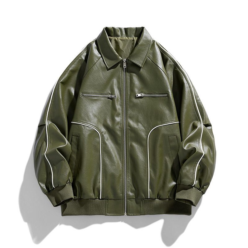 Factory Custom Factory wholesale New arrival unisex high quality bomber leather breathable wholesale leather fashion jacket Coats