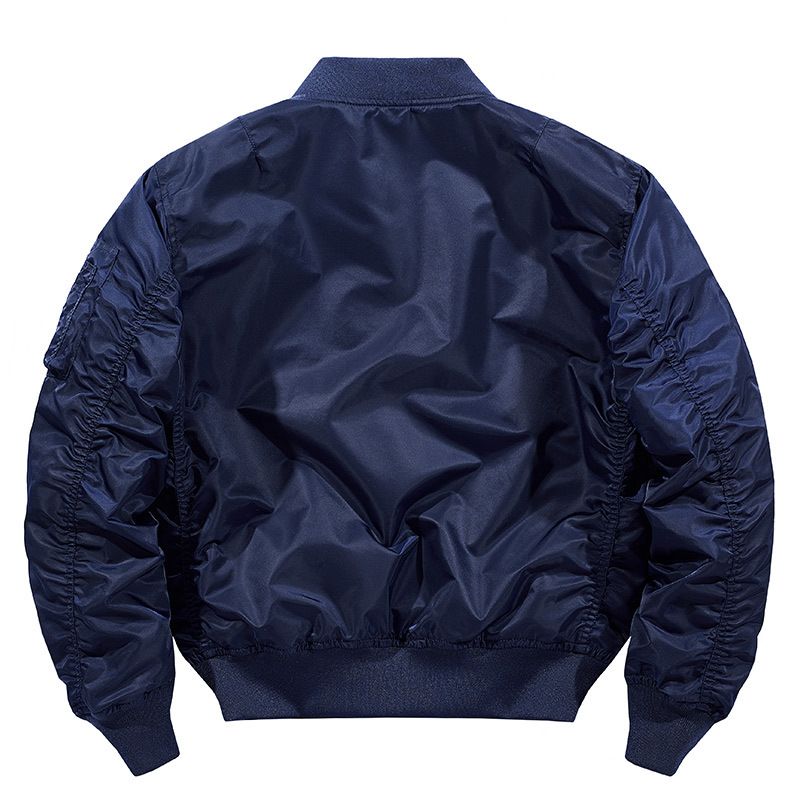 Wholesale Custom Winter Windbreaker Men Plus Size Jackets Plain Satin Bomber Men's Jackets Coats
