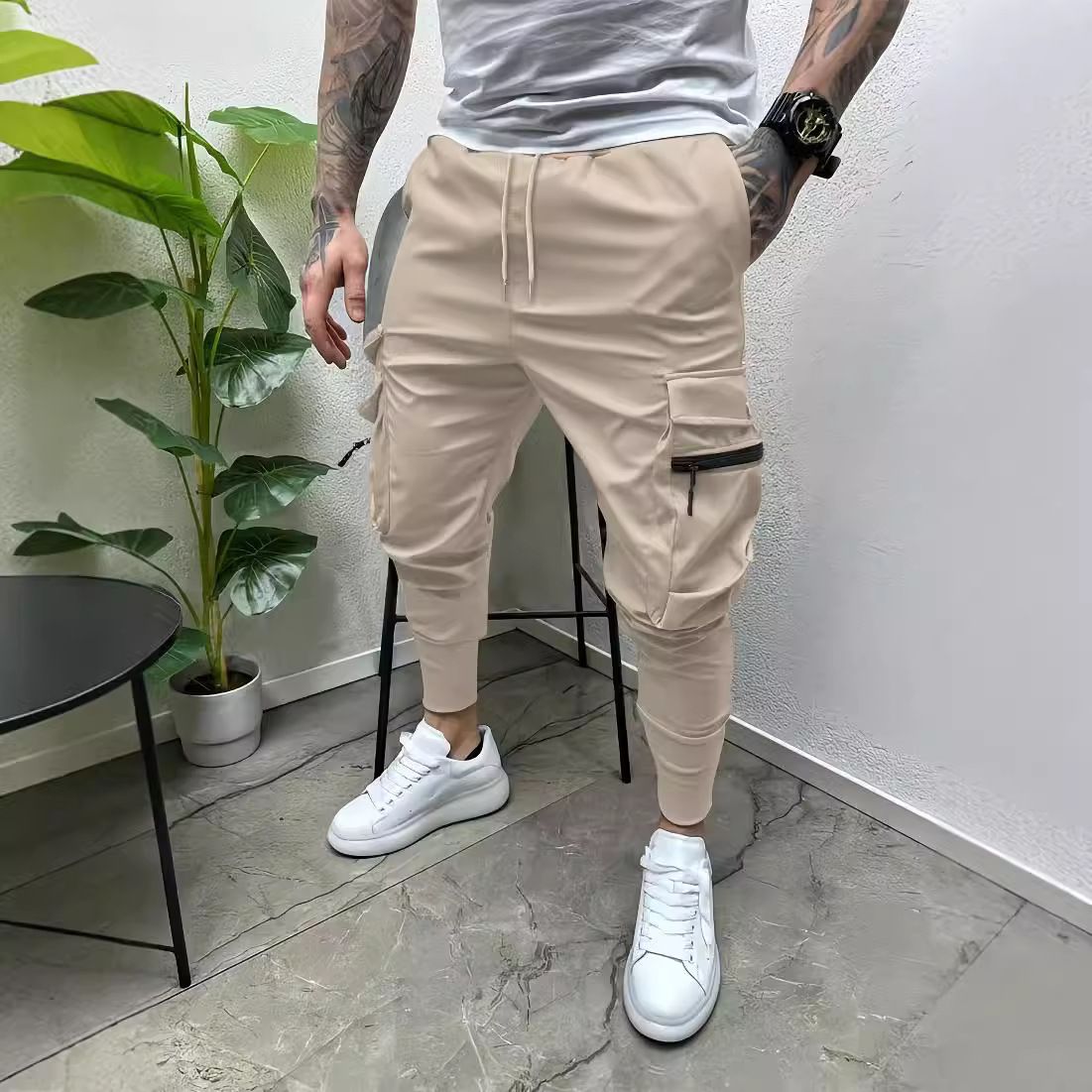 Wholesale Custom High Quality Cotton Casual Men's Drop Crotch Hip Hop Harem Jogger Pants Casual