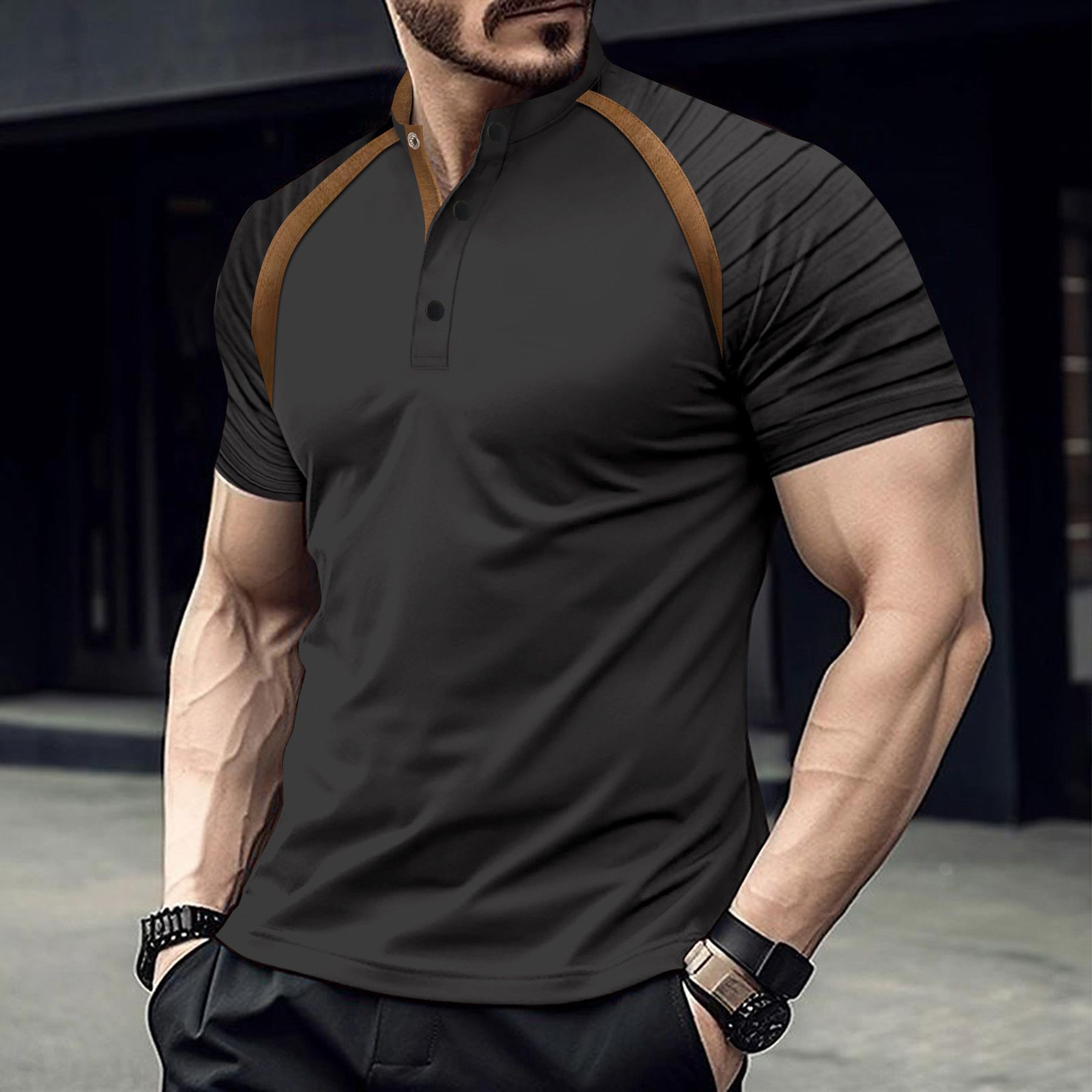 Solid Color And Sports Style Polo T-shirt Short Sleeve Cotton/ Polyester Polo Shirts For Men T-Shirts