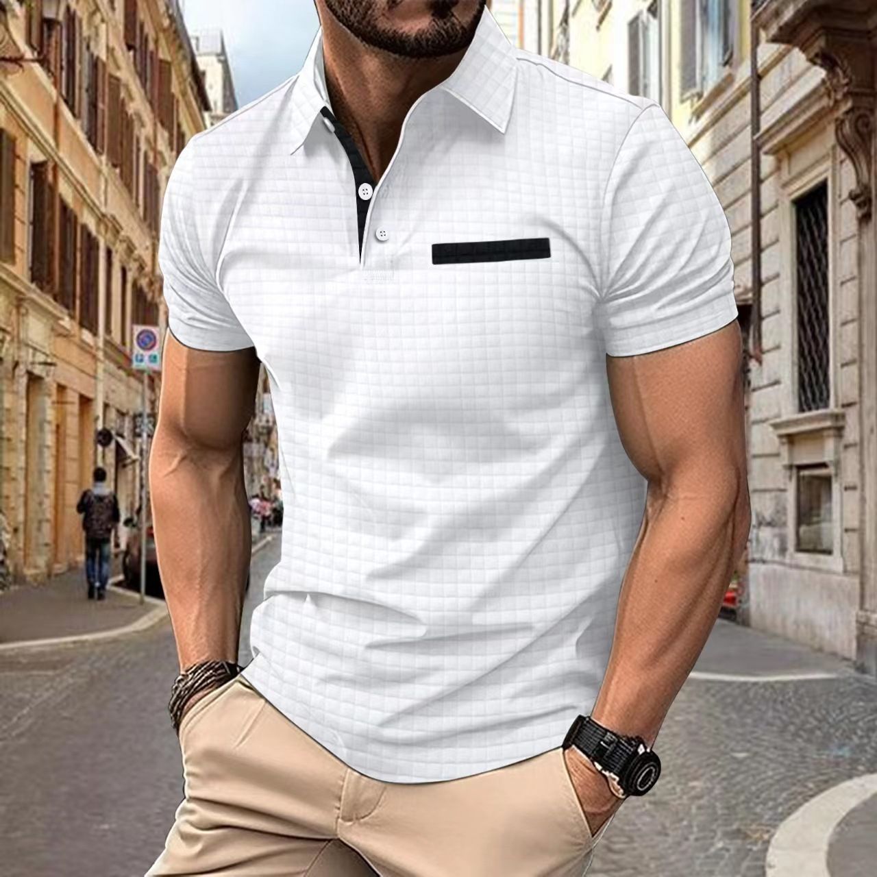 Factory Price Custom Casual Men's Lapel Polo Shirts High Quality Quick Dry 100% Cotton Short Sleeve Golf Polo T-Shirt For Men T-Shirts