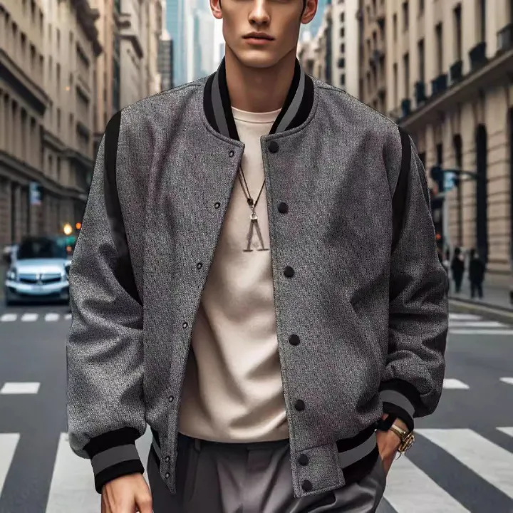 New Loose Youth Jacket Clothes College Style Baseball Jersey Top Coat Men's Custom Wholesale  Coats