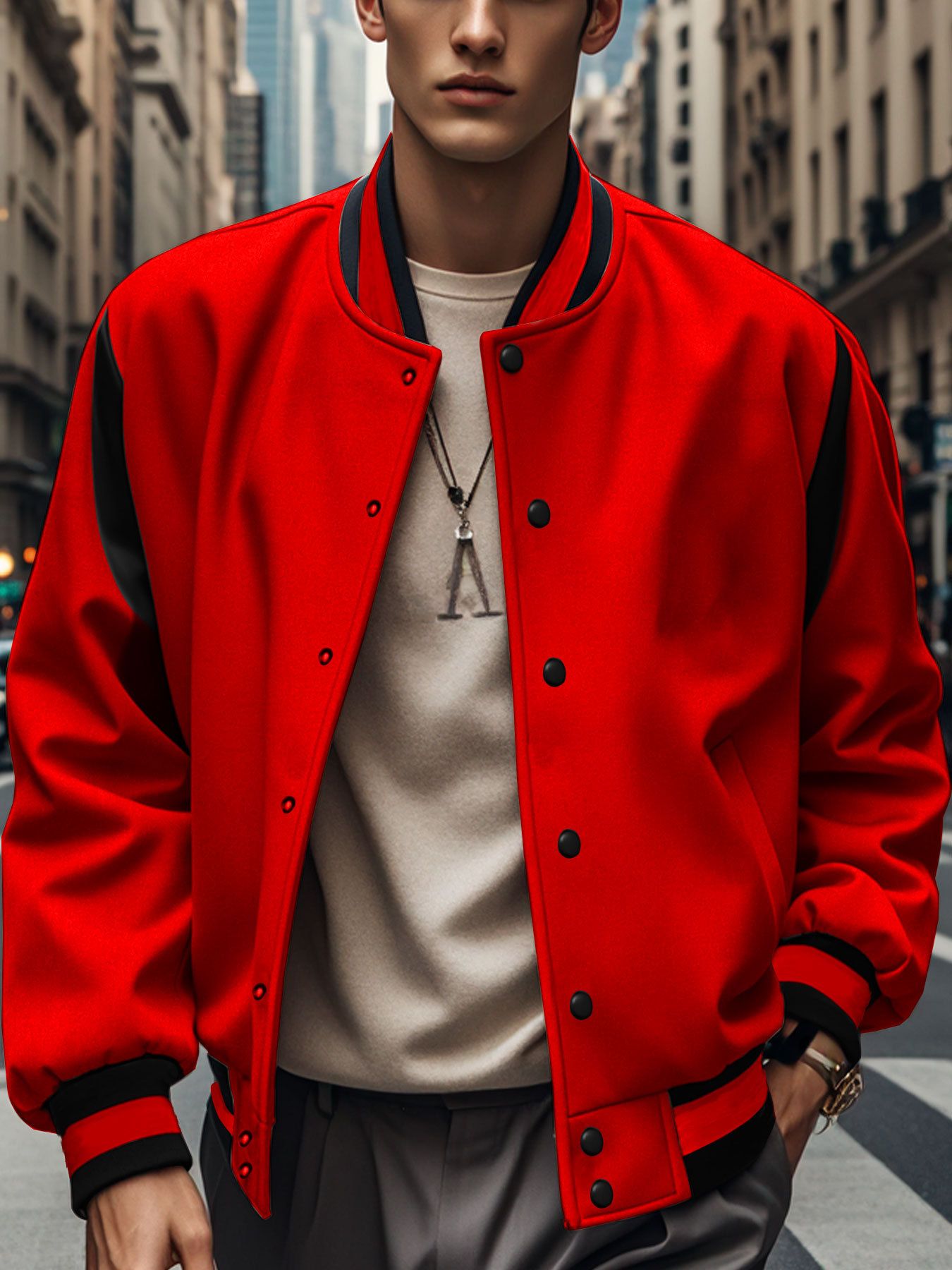 New Loose Youth Jacket Clothes College Style Baseball Jersey Top Coat Men's Custom Wholesale  Coats