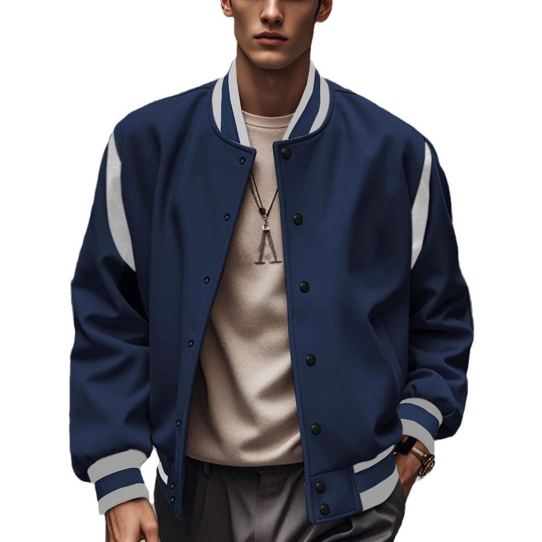 New Loose Youth Jacket Clothes College Style Baseball Jersey Top Coat Men's Custom Wholesale  Coats