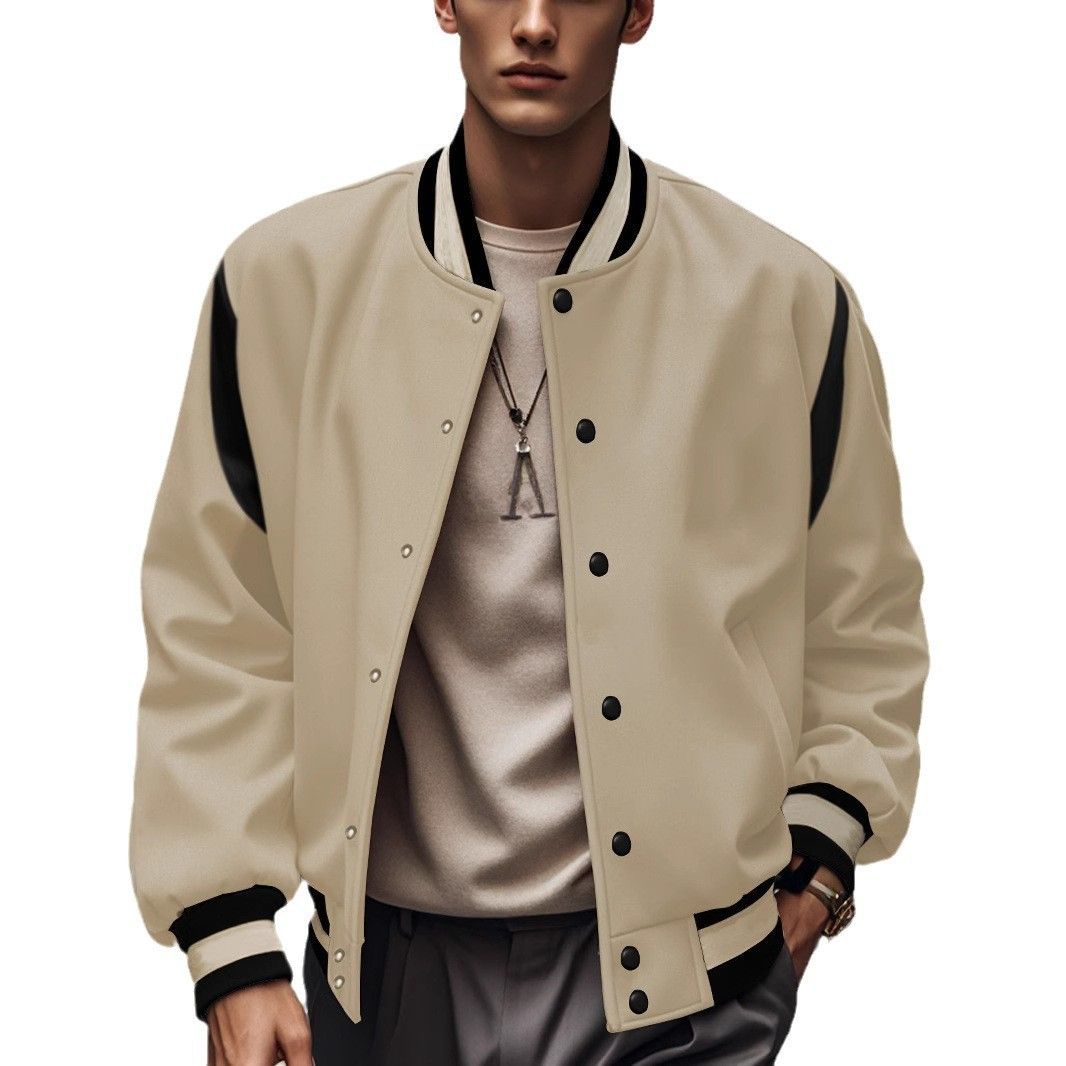 New Loose Youth Jacket Clothes College Style Baseball Jersey Top Coat Men's Custom Wholesale  Coats