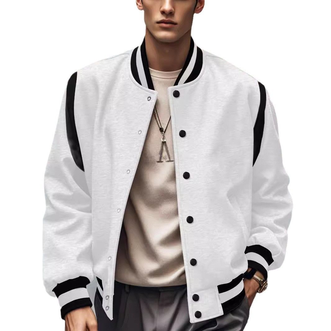 New Loose Youth Jacket Clothes College Style Baseball Jersey Top Coat Men's Custom Wholesale  Coats