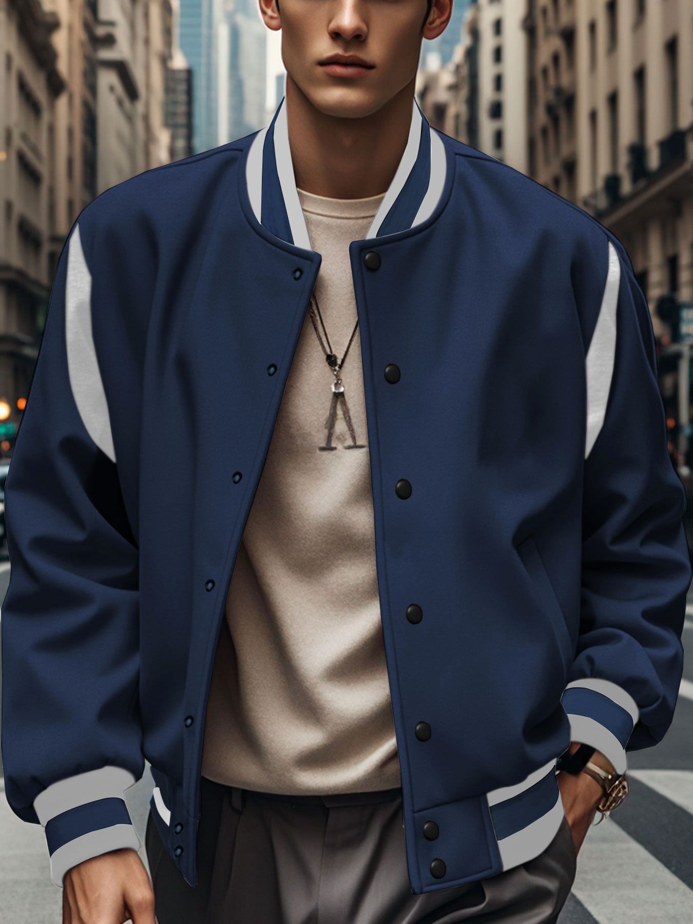 New Loose Youth Jacket Clothes College Style Baseball Jersey Top Coat Men's Custom Wholesale  Coats