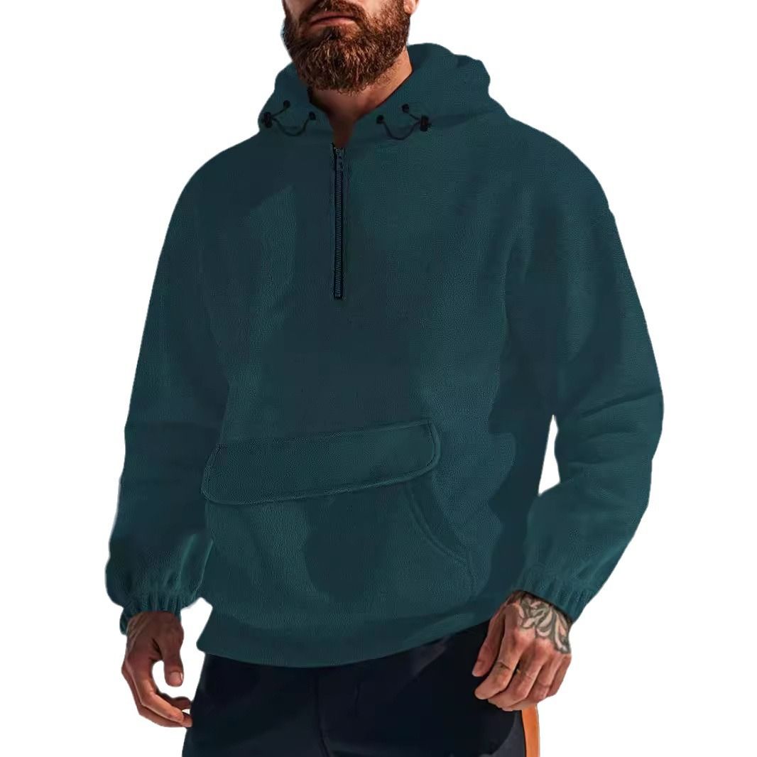 Wholesale Custom blank Men's 1/4 Zip Up Hoodie Custom Logo Puff Print Cardigans With Oversize 1/4 Zipper Hoodies Unisex Sweaters