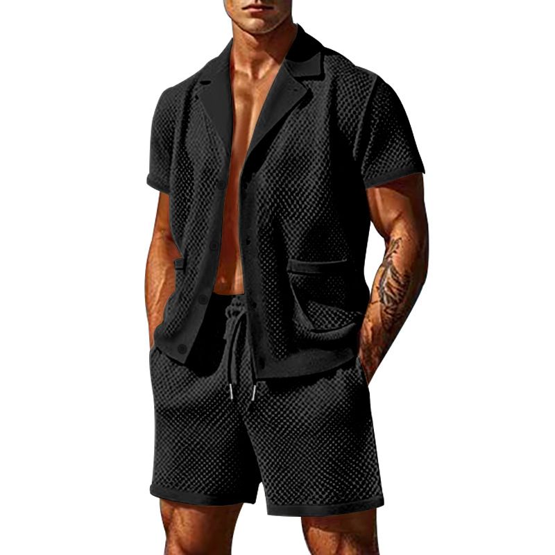 summer men clothing suit Streetwear 2 Two for shorts Sets  Two-Piece Outfits