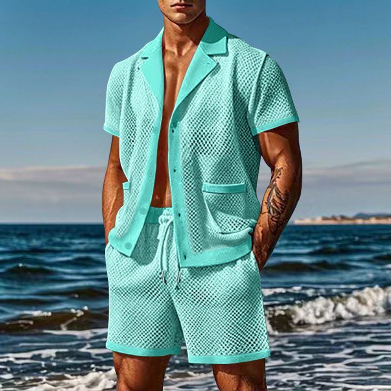 summer men clothing suit Streetwear 2 Two for shorts Sets  Two-Piece Outfits