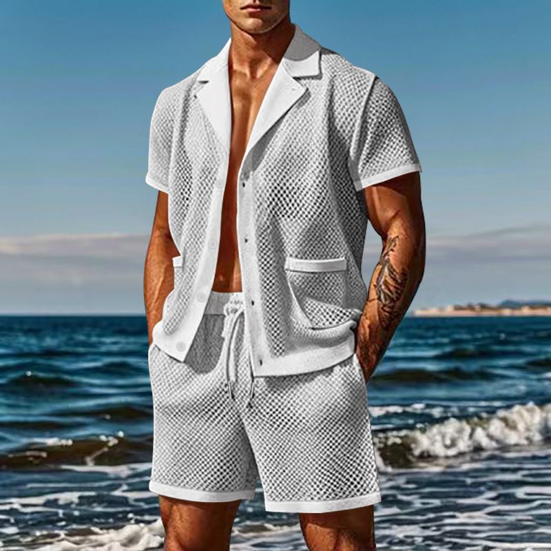 summer men clothing suit Streetwear 2 Two for shorts Sets  Two-Piece Outfits
