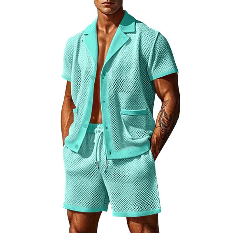 summer men clothing suit Streetwear 2 Two for shorts Sets  Two-Piece Outfits