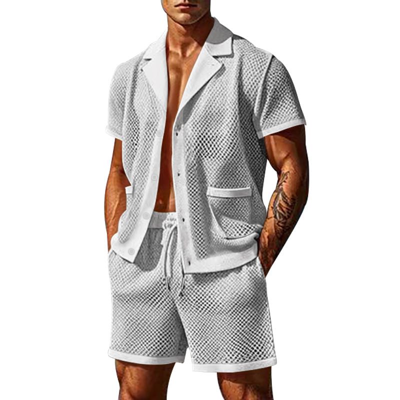 summer men clothing suit Streetwear 2 Two for shorts Sets  Two-Piece Outfits