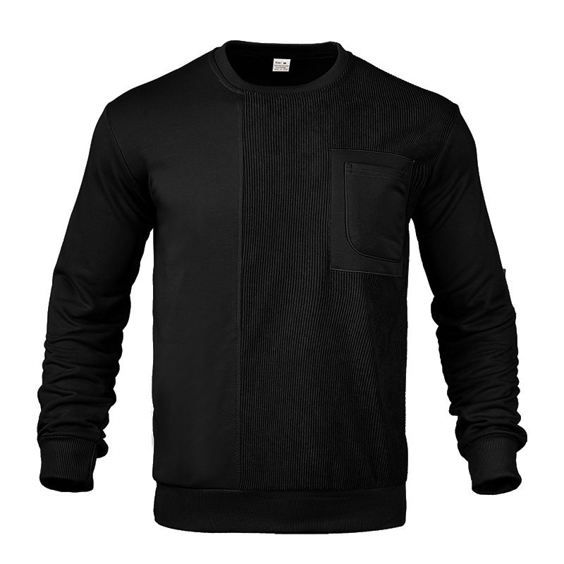 Men's Custom  2-Piece Corduroy Sportswear round Neck Long-Sleeved T-Shirt and Long Pants Casual Loose Sports Sweaters