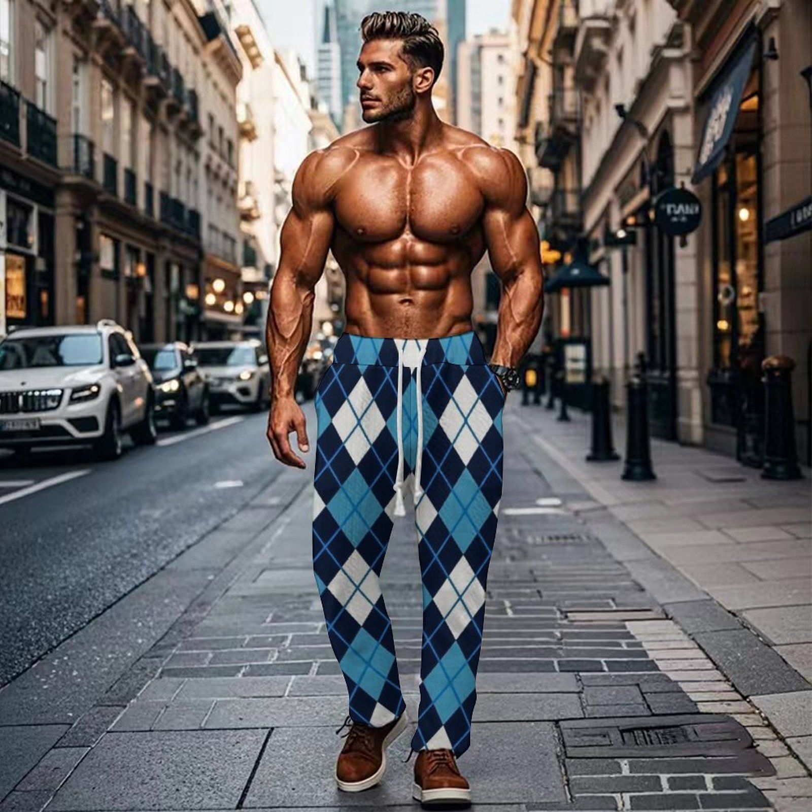 Custom Printing Pants for Christmas Day Ladies Casual Pant with Drawstring Waist Pant for Female Wholesale Supply- Casual