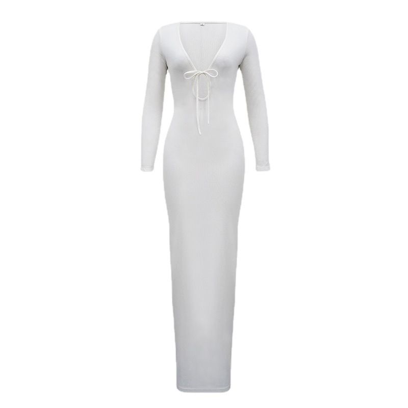 Charm Autumn Best Seller Apparel Fashion Solid Color Dress Ladies Casual Girls Dresses