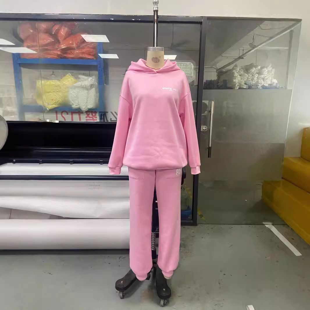 crop sweatshirt set women cotton cropped hoodie sweat suit track suit hoodieTwo-Piece Outfits