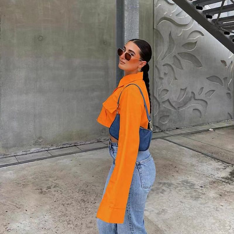 women long Sleeve crop tops Women's Professional and Elegant Workplace Outfitsnew style shirts Jackets  Coats