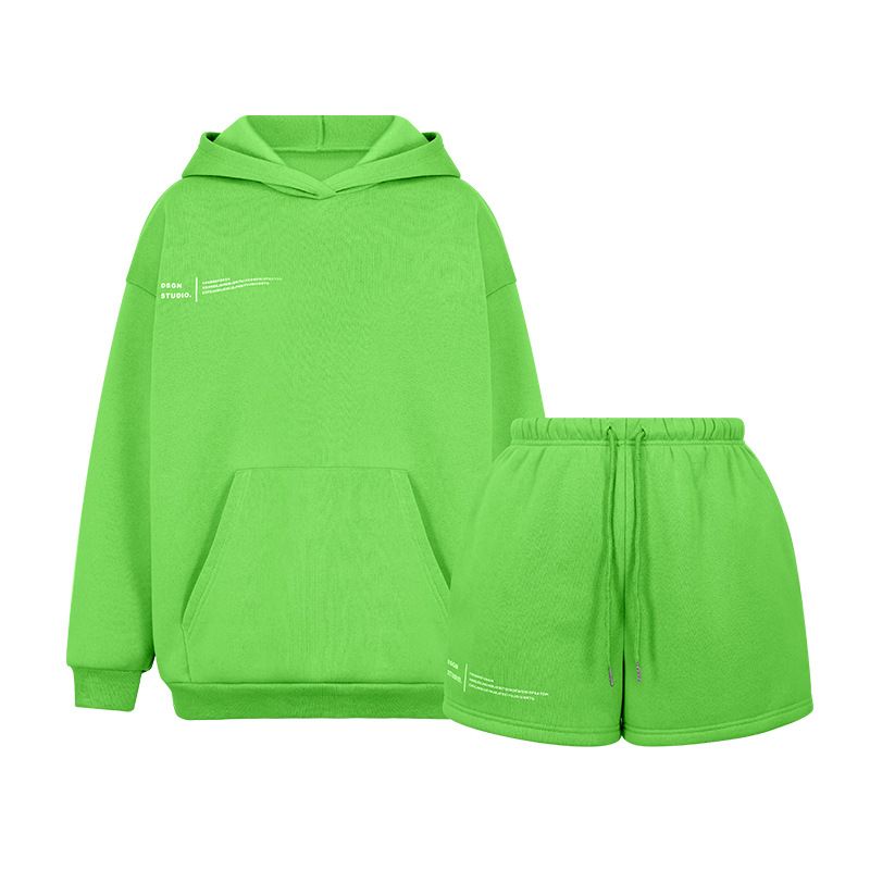 Fall Winter Sport Casual Training Jogging Wear Hoodie Set With Shorts Track Suit Jogger Set Outfit Track Suit Women 2 Piece Set Two-Piece Outfits