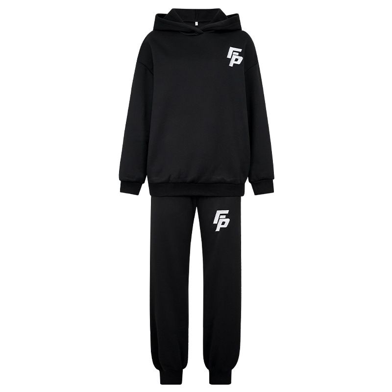 High Quality Custom XS Size Winter Polar Fleece Hoodie Street Wear Fashion with Zipper Design Embroidered Print Custom ColorTwo-Piece Outfits