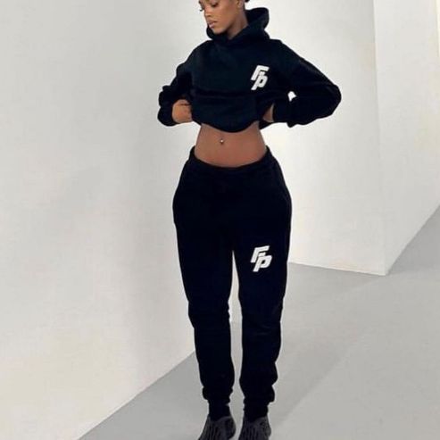 High Quality Custom XS Size Winter Polar Fleece Hoodie Street Wear Fashion with Zipper Design Embroidered Print Custom ColorTwo-Piece Outfits