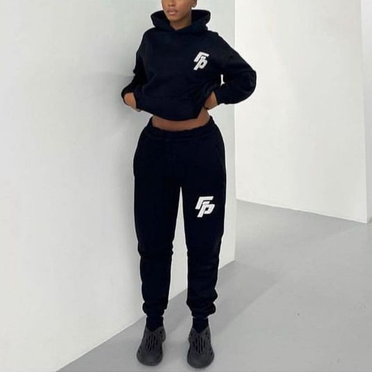 High Quality Custom XS Size Winter Polar Fleece Hoodie Street Wear Fashion with Zipper Design Embroidered Print Custom ColorTwo-Piece Outfits