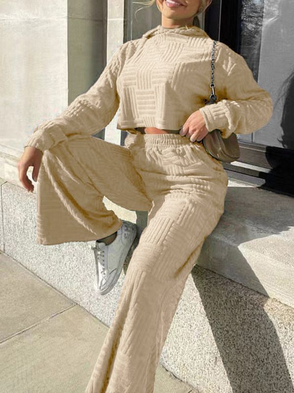 sport workout hoodies sweatshirt and sweat pant custom 2 piece jogging sets for womenTwo-Piece Outfits