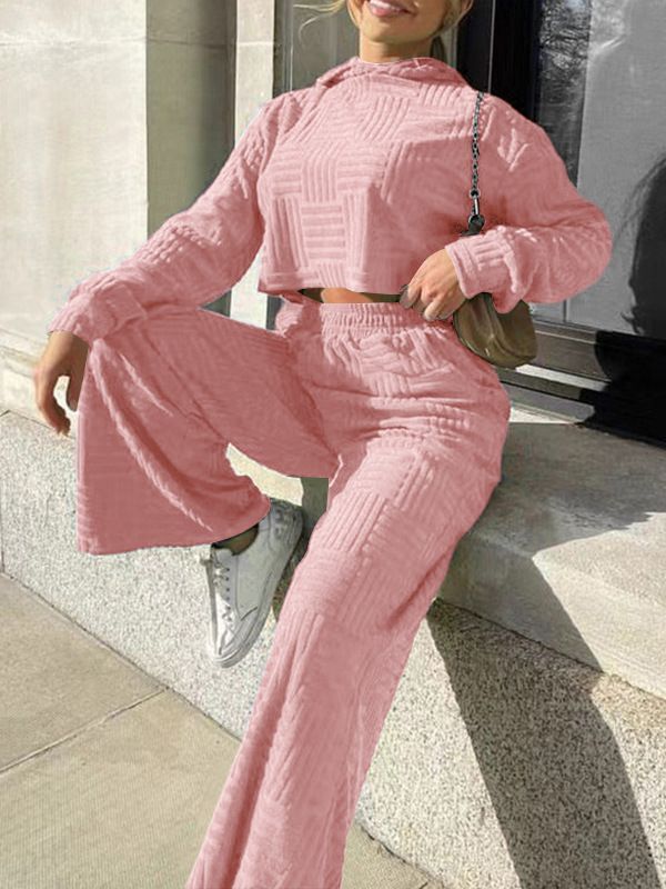 sport workout hoodies sweatshirt and sweat pant custom 2 piece jogging sets for womenTwo-Piece Outfits