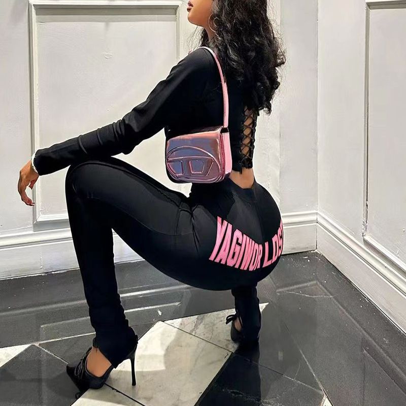custom 2 piece set women crop tank top jogger set full zip up crop tops tracksuit set Two-Piece Outfits