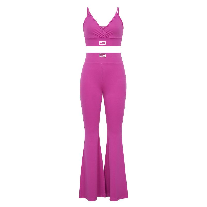 New Arrivals Sexy Bra Tube Top Matching Wide Leg Pants 2 Piece Set Ladies Street Fashion Baggy Trousers Two Piece SetTwo-Piece Outfits