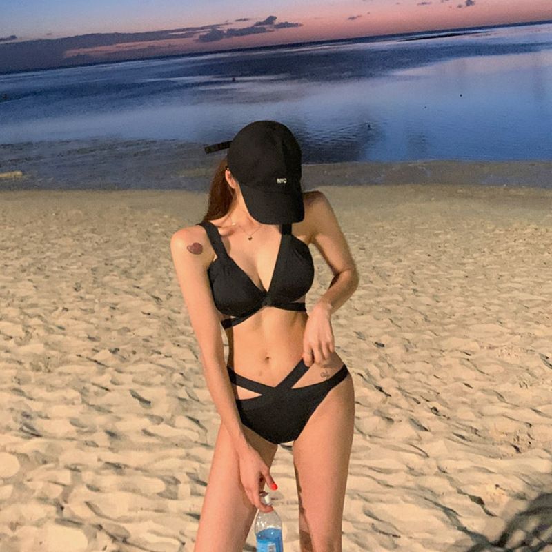 sports Bikini swimsuit women's  new ins models sexy temptation three-point high waist beach swimsuit Swimwear Cover Ups