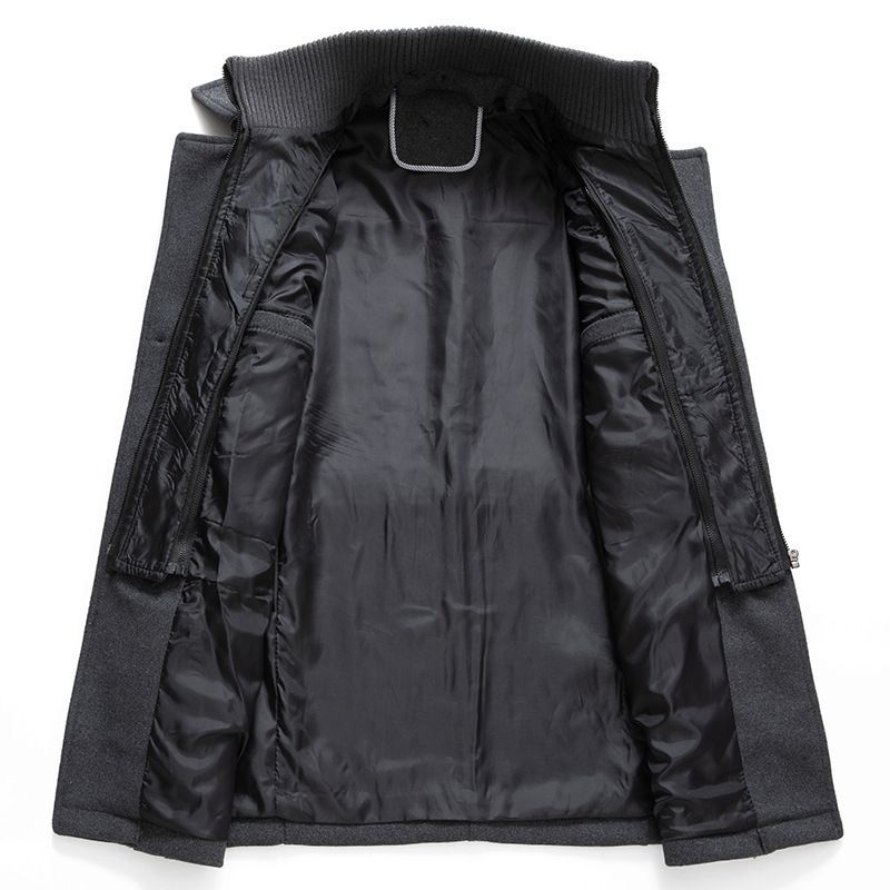 Men's Detachable Woolen Overcoat Hairy Warm Winter Jacket for Business Use clothing jacket for menJackets & Coats