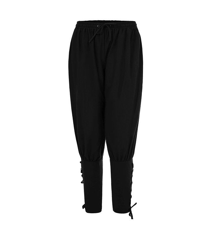 Mens Baggy Hippie Pants Medieval Clothing Viking Ankle Banded Trousers Renaissance Shirt Pirate Costume Gothic Harem Pants Casual