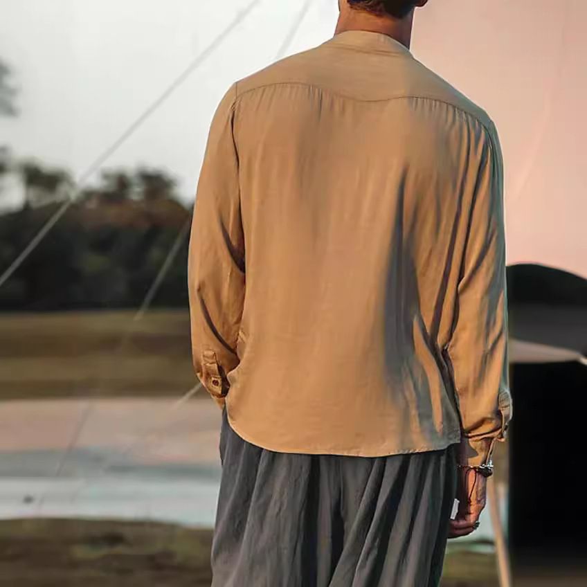 100% Linen Summer Shirt Long Sleeve Black White Shirt Mens Sexy Shirts  Clothes  Men's Clothing >Tops  Shirts