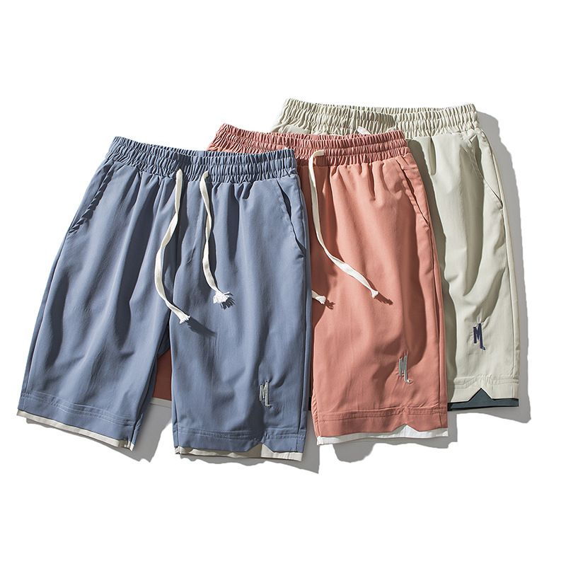 Casual Gym Shorts Men Streetwear Knitted Plain Sport Gym Short Shorts For Men With Oem Service Gym Fitness Summer Wear Cotton Casual