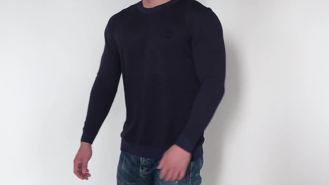 Best Men's Beige Sweater Fit Ribbed Neck Cuffs Soft Stretch Cotton Blend Casualwear High Quality Low Price OEM Wholesale T-Shirts