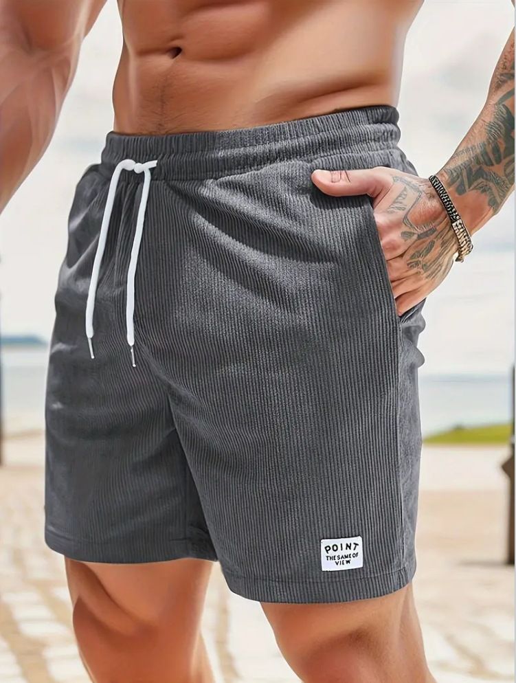 King Mcgreen star Summer Fashion Men Training Fitness Oversized Trousers Hip Hop Bottoms Shorts Corduroy Threaded Shorts