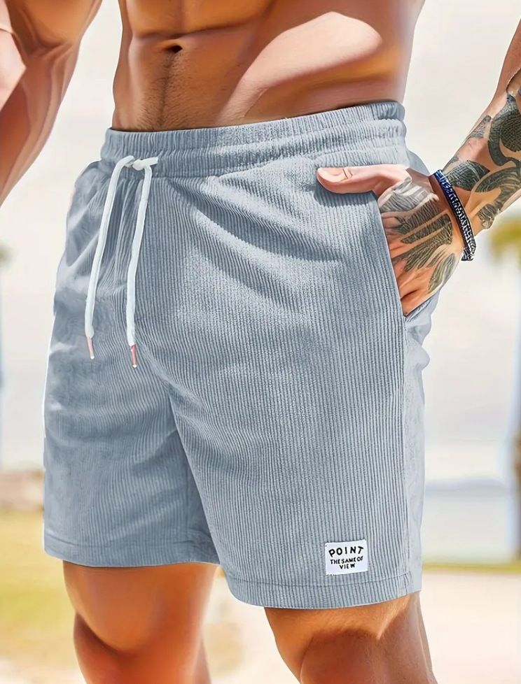 King Mcgreen star Summer Fashion Men Training Fitness Oversized Trousers Hip Hop Bottoms Shorts Corduroy Threaded Shorts