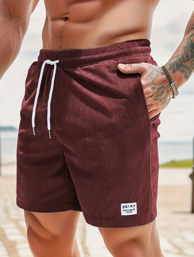 King Mcgreen star Summer Fashion Men Training Fitness Oversized Trousers Hip Hop Bottoms Shorts Corduroy Threaded Shorts