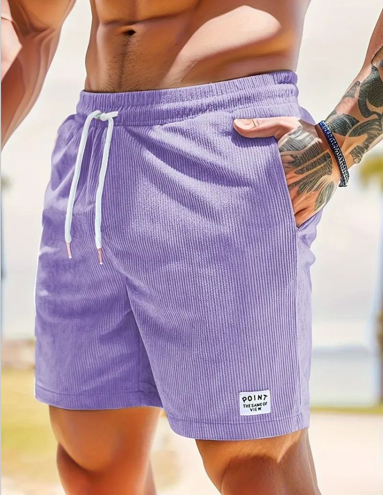 King Mcgreen star Summer Fashion Men Training Fitness Oversized Trousers Hip Hop Bottoms Shorts Corduroy Threaded Shorts