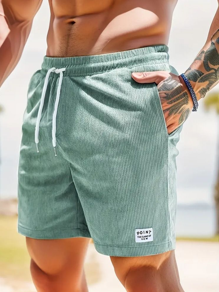 King Mcgreen star Summer Fashion Men Training Fitness Oversized Trousers Hip Hop Bottoms Shorts Corduroy Threaded Shorts