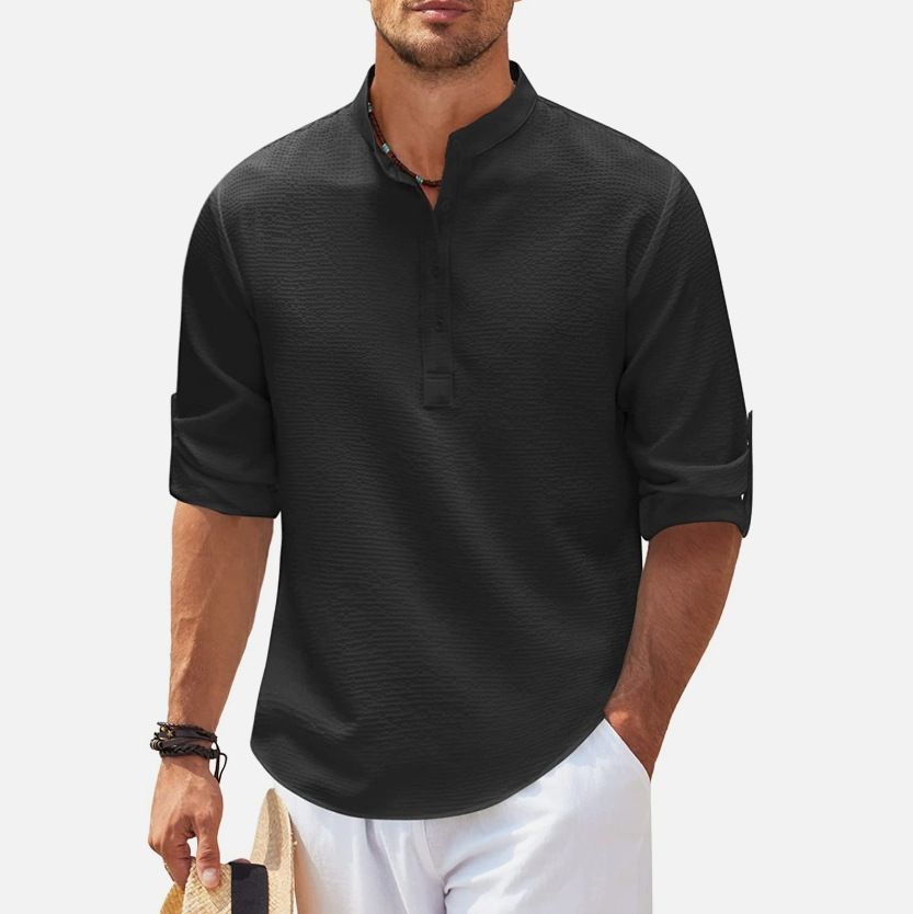 Men's shirt long sleeve stand collar open button pineapple plaid shirt men's casual shirt blouse wholesale Shirts