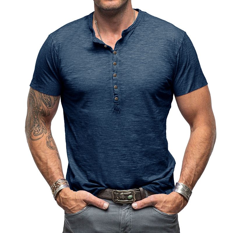 New Men's Short Sleeve Tshirt V neck 100% Cotton Linen Shirt Men's Casual Clothes Popular Tops for Men T-Shirts
