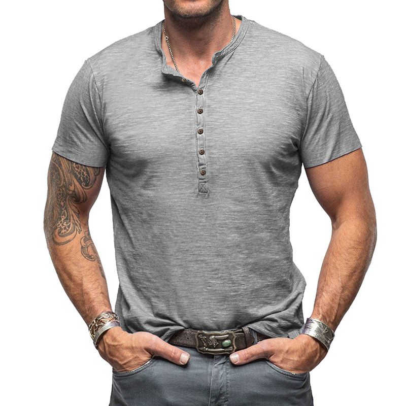 New Men's Short Sleeve Tshirt V neck 100% Cotton Linen Shirt Men's Casual Clothes Popular Tops for Men T-Shirts