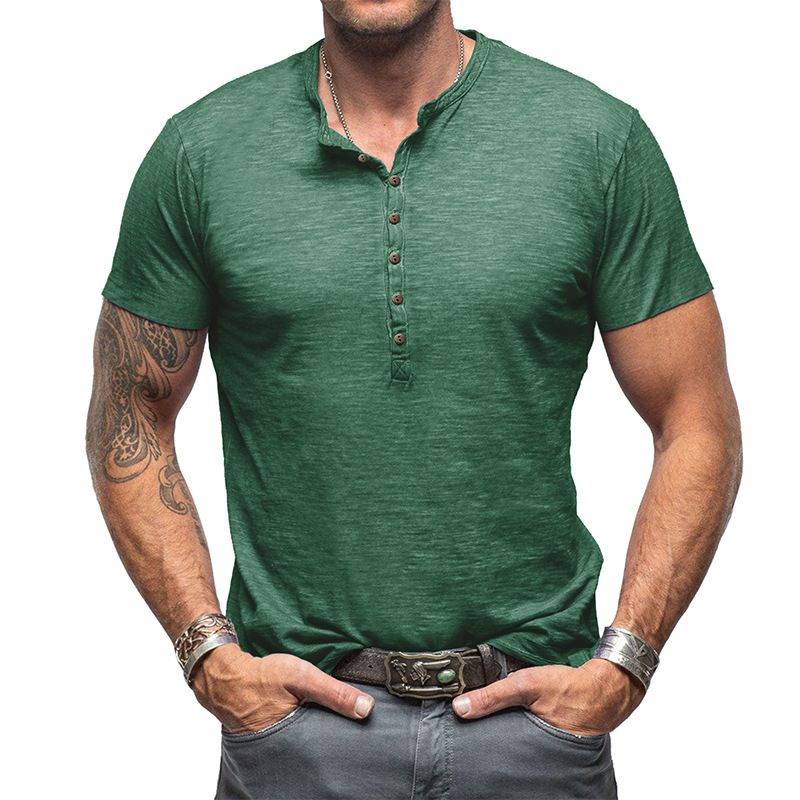 New Men's Short Sleeve Tshirt V neck 100% Cotton Linen Shirt Men's Casual Clothes Popular Tops for Men T-Shirts