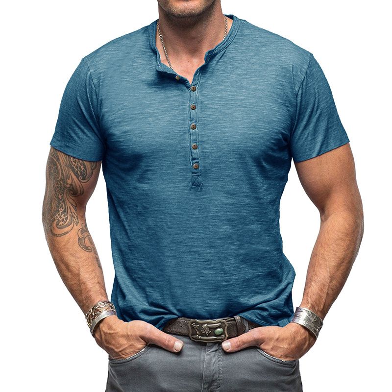 New Men's Short Sleeve Tshirt V neck 100% Cotton Linen Shirt Men's Casual Clothes Popular Tops for Men T-Shirts