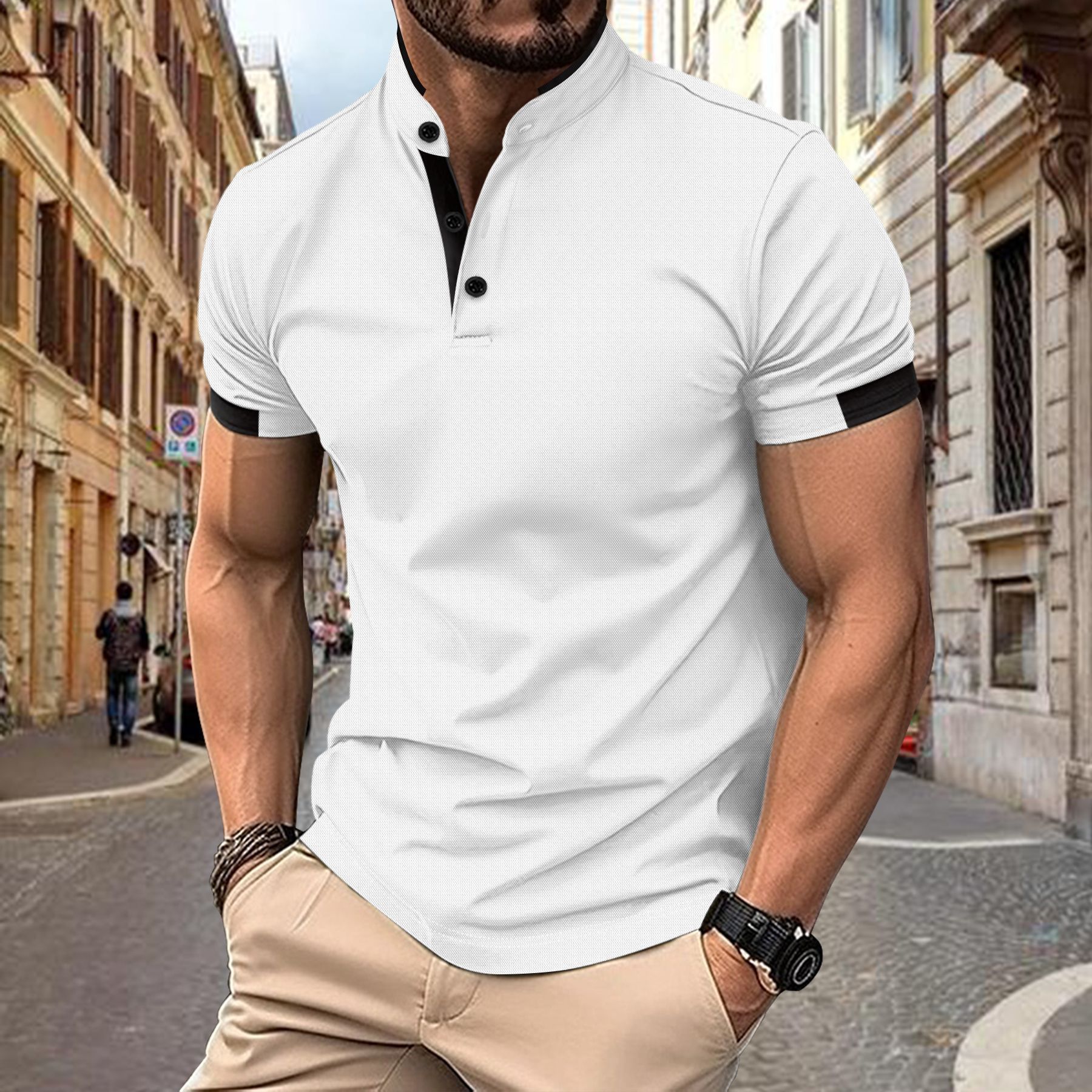 new simple fashion 1pcs MPQ polo shirts for men short sleeve polo tshirt for men T-Shirts