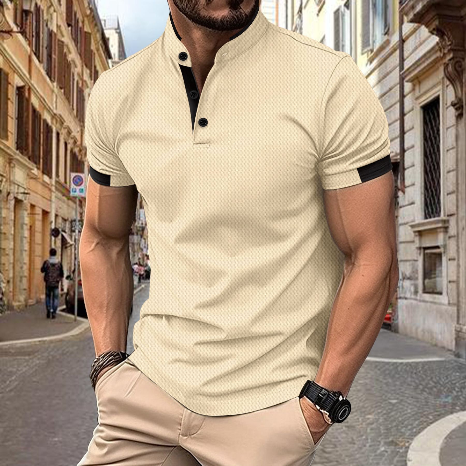 new simple fashion 1pcs MPQ polo shirts for men short sleeve polo tshirt for men T-Shirts